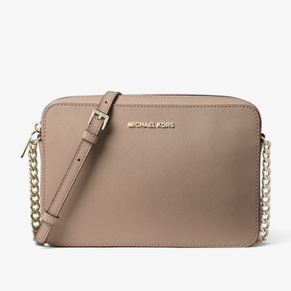 Michael Kors Handbags - Michael Kors Jet Set Crossbody Bag Taupe